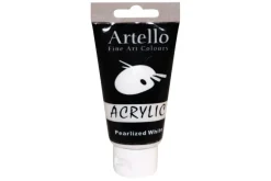 Akrylmaling Artello hvid pearlized 75ml