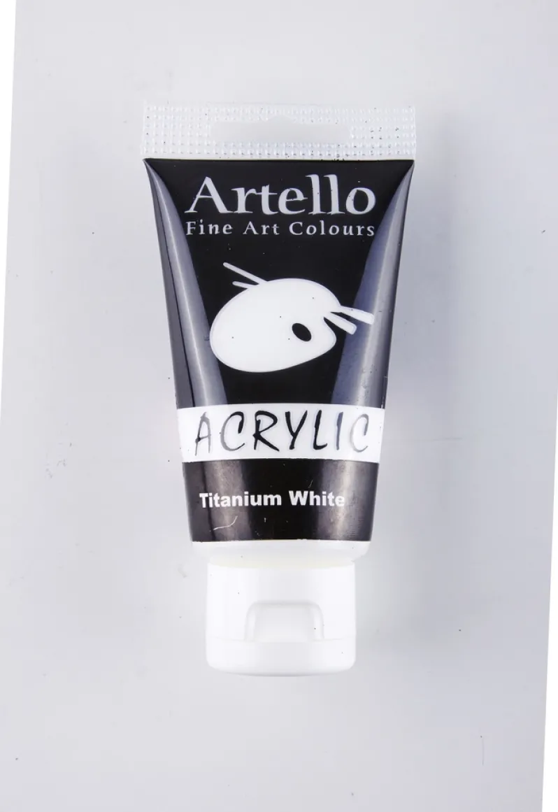 Akrylmaling Artello hvid titanium 75ml