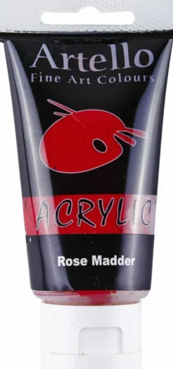 Akrylmaling Artello rose alizarin rød 75ml