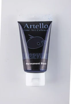 Akrylmaling Artello sort permanent 75ml