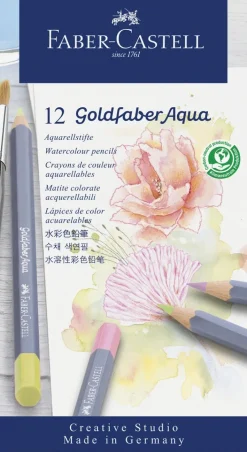 Akvarel farveblyant Faber-Castell 12 ass pastelfarver 3,3 mm