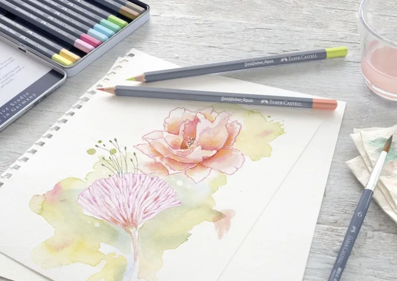 Akvarel farveblyant Faber-Castell 12 ass pastelfarver 3,3 mm