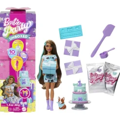 Barbie Party Unboxed Brunette Dukke