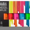 Basics acrylic colour set 6x118ml fluorescent row