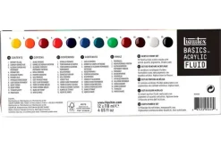 Basics acrylic fluid set 12x118ml row
