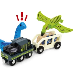 Batteridrevet tog med dinosaur