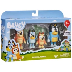 Bluey, 4 pk. Figurer, Bluey familien