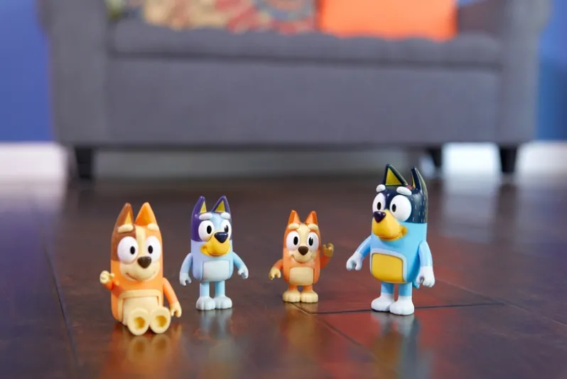 Bluey, 4 pk. Figurer, Bluey familien