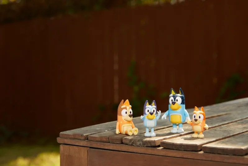 Bluey, 4 pk. Figurer, Bluey familien