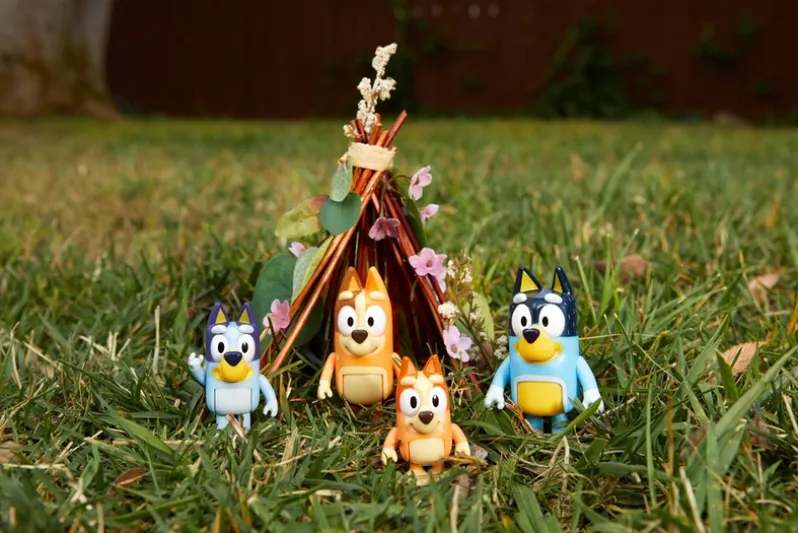 Bluey, 4 pk. Figurer, Bluey familien