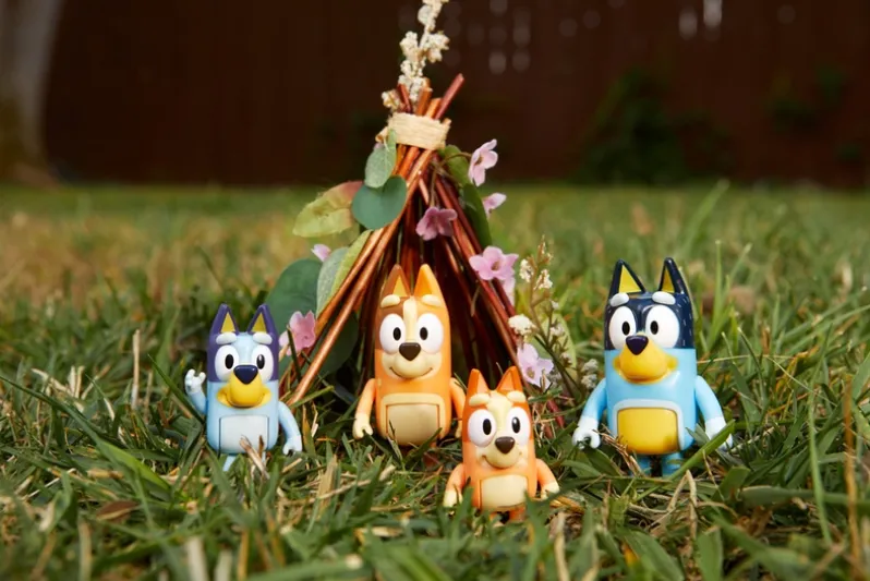 Bluey, 4 pk. Figurer, Bluey familien