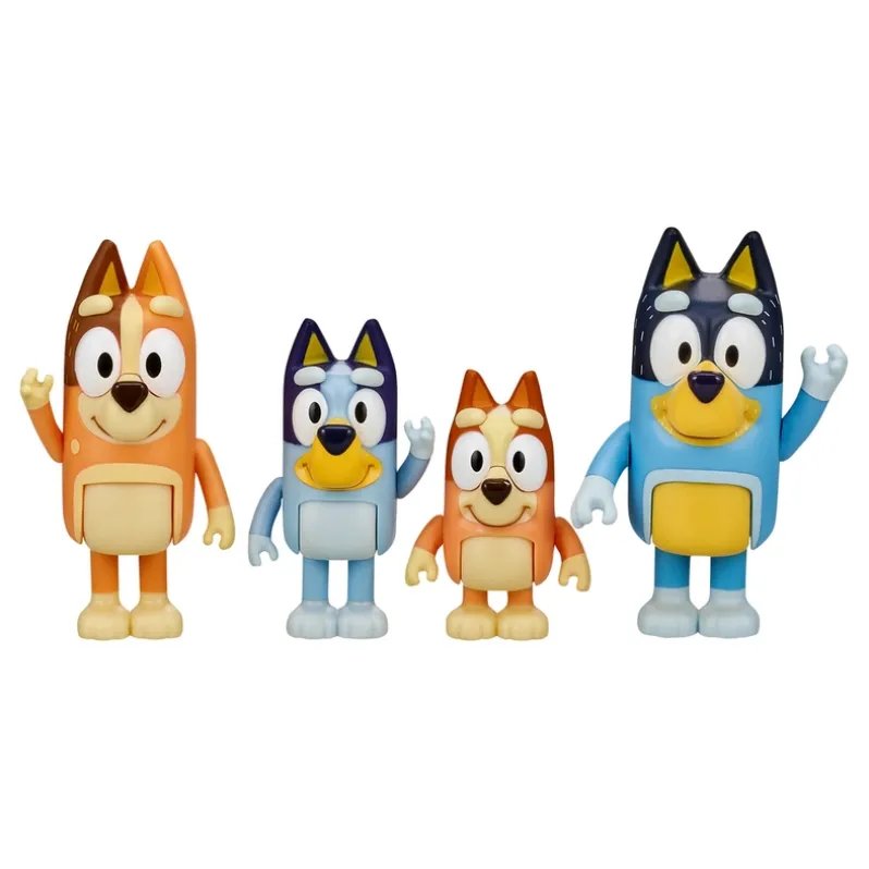 Bluey, 4 pk. Figurer, Bluey familien