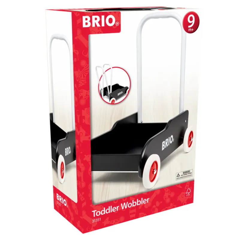 BRIO 31351 Lære-gå-vogn, sort