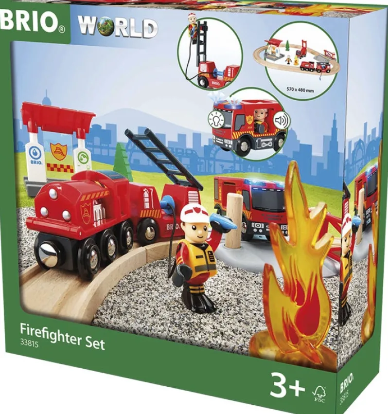 BRIO 33815 Togsæt med brandmandstema