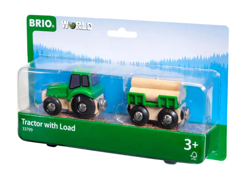BRIO 33799 Traktor m/vogn og tømmer