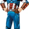 Captain America Deluxe udklædningsdragt og maske str. 3-4 år