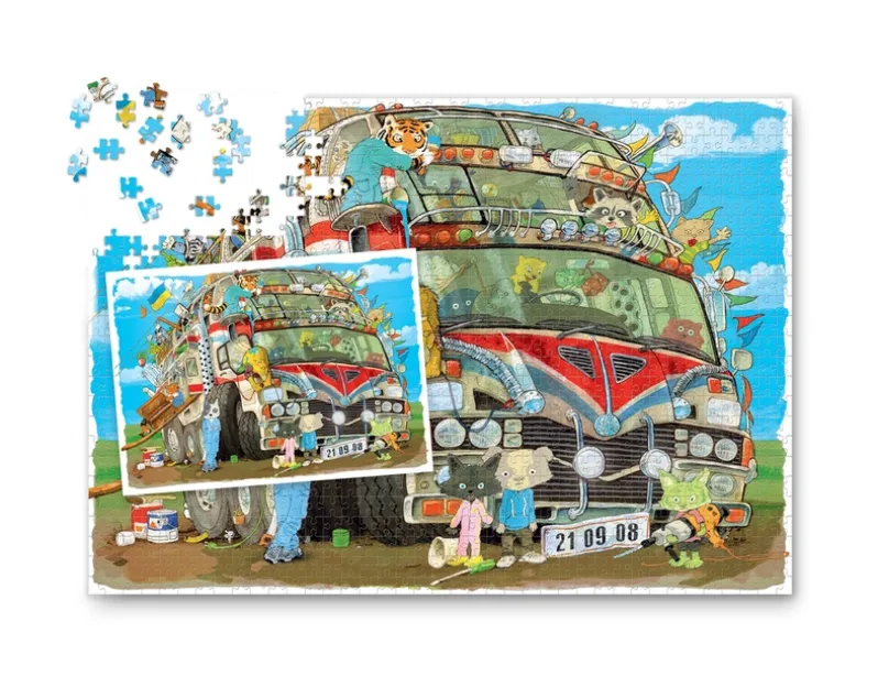 Den fantastiske bus - puslespil 1000 brikker