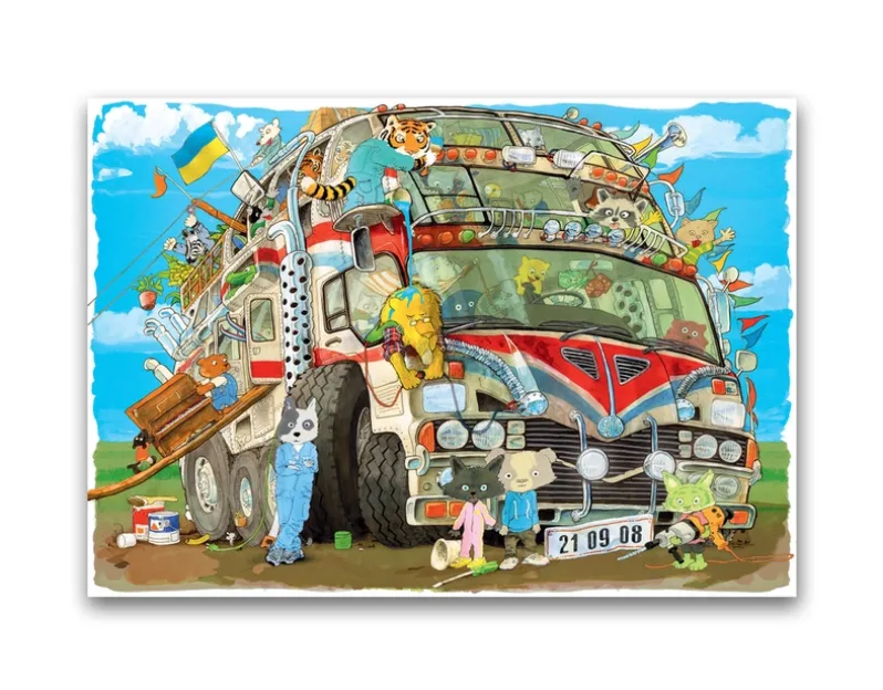 Den fantastiske bus - puslespil 1000 brikker