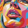 Diamond art ansigt farverig 40 x 50 cm