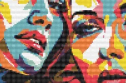 Diamond art ansigter FARVERIG 20 x 30 cm