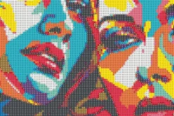 Diamond art ansigter FARVERIG 20 x 30 cm
