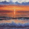 Diamond art hav M/solnedgang 40 x 50 cm