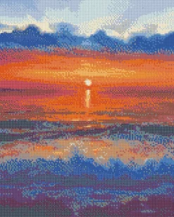 Diamond art hav M/solnedgang 40 x 50 cm