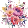 Diamond art MIX blomsterbuket 40 x 40 cm