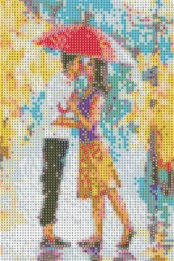 Diamond art par m/paraply 20 x 30 cm