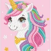 Diamond art unicorn m/stjerner 10 x 15 cm