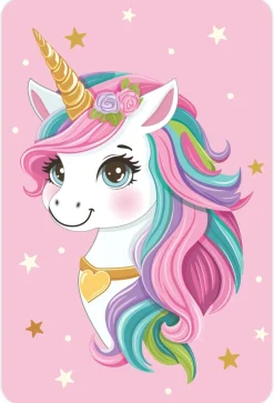 Diamond art unicorn m/stjerner 10 x 15 cm