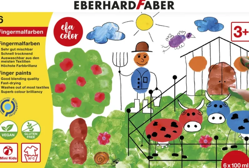 Eberhard Faber Fingermaling 100 ml 6 ass farver