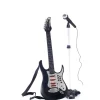 Elektrisk Guitar med Mikrofon og Stativ