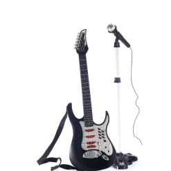Elektrisk Guitar med Mikrofon og Stativ