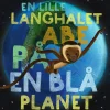 En lille langhalet abe på en blå planet