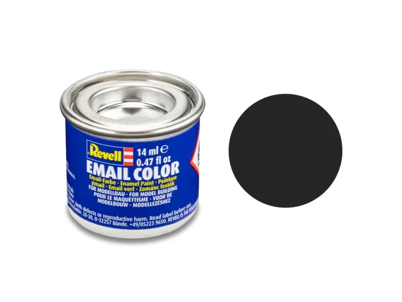 Enamel 14 ml. tar black, mat