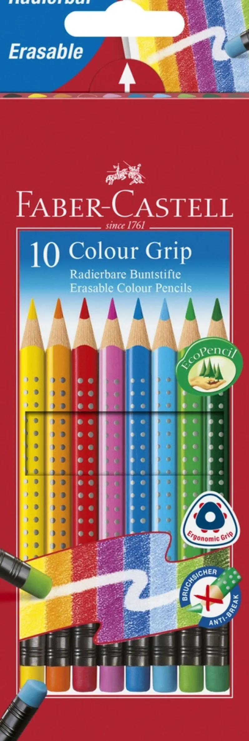 Farveblyant erasable Faber-Castell 10 stk