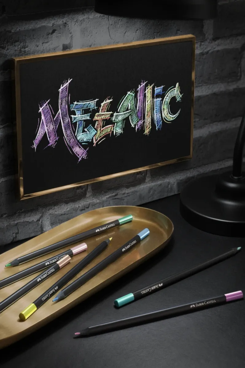 Farveblyant Faber-Castell metallic 12 ass
