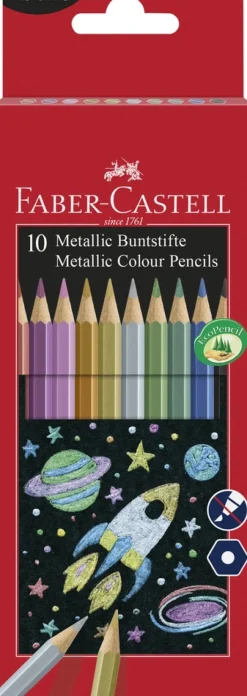 Farveblyant Faber-Castell metallic 10 ass