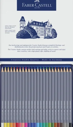 Farveblyant Goldfaber akvarel tinæske 24 ass