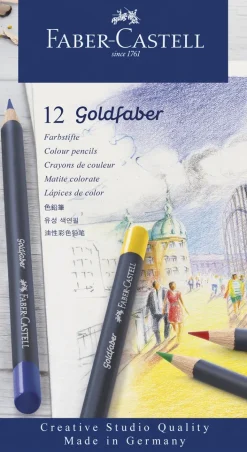 Farveblyant goldFaber tin 12 ass