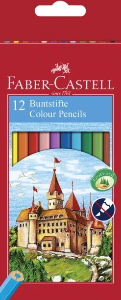 Farveblyant slot Faber-Castell 12 ass.