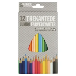 Farveblyanter graphit stylus jumbo 12 stk