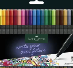 Fineliner Faber-Castell grip 20 stk.