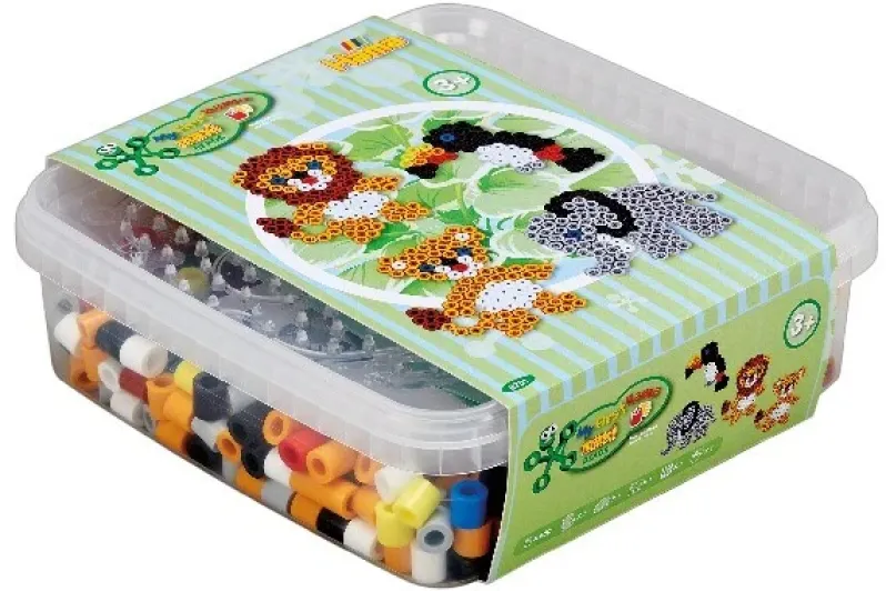 Hama maxi bøtte perler 600stk + 2 stiftplader