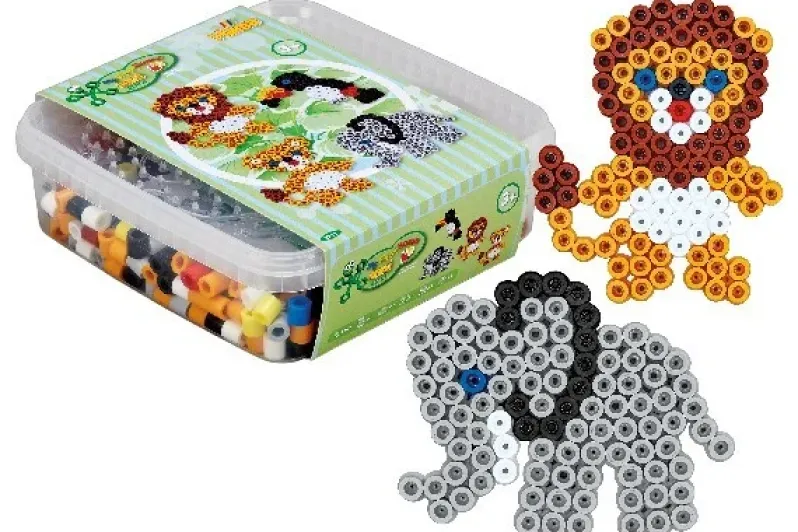 Hama maxi bøtte perler 600stk + 2 stiftplader