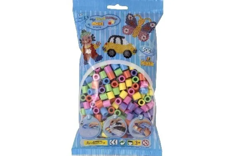 Hama maxi perler 500 stk pastel mix 50