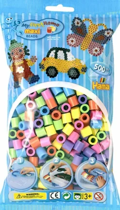 Hama maxi perler 500 stk pastel mix 50