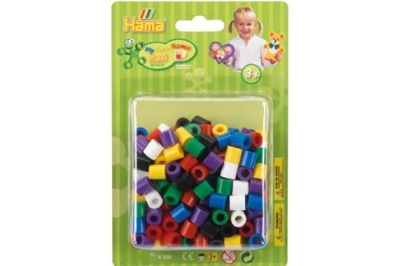 Hama maxi perler i blister 250stk mix 00