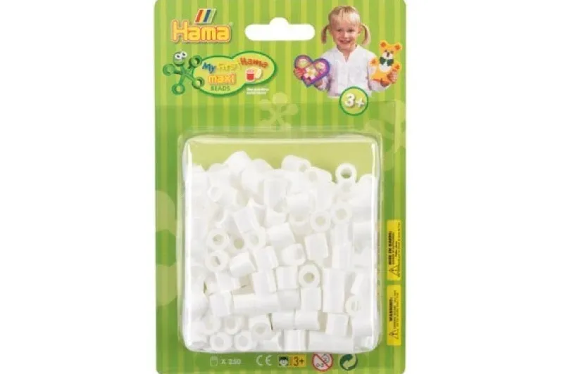 Hama maxi perler i blister 250stk hvid